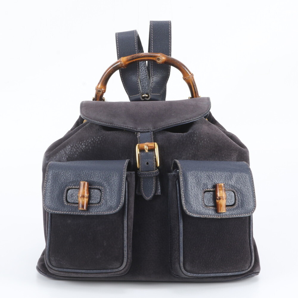 Gucci Bamboo 003 2058 0016 Leather Backpack Shoulder Bag for Women